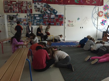 Students tried their best to recruit their other senses to complete the task