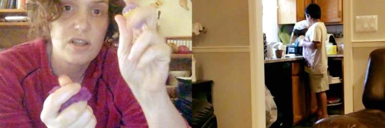 me showing off my stim toys while student learned to use his sensory need as a overwhelm-preventative instead of a crash-erase.