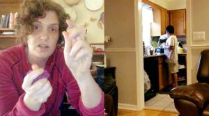 me showing off my stim toys while student learned to use his sensory need as a overwhelm-preventative instead of a crash-erase.